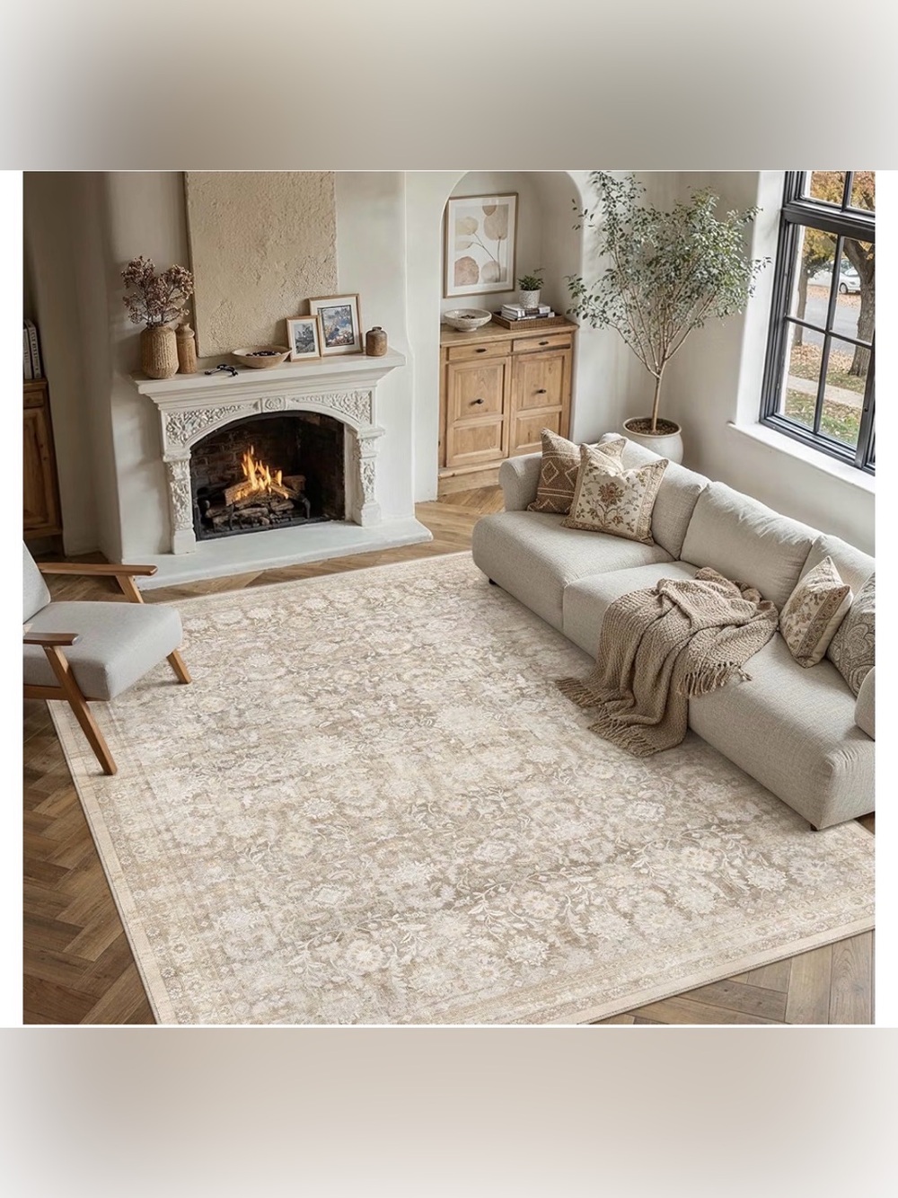 6x9 Washable Area Rug for Living Room